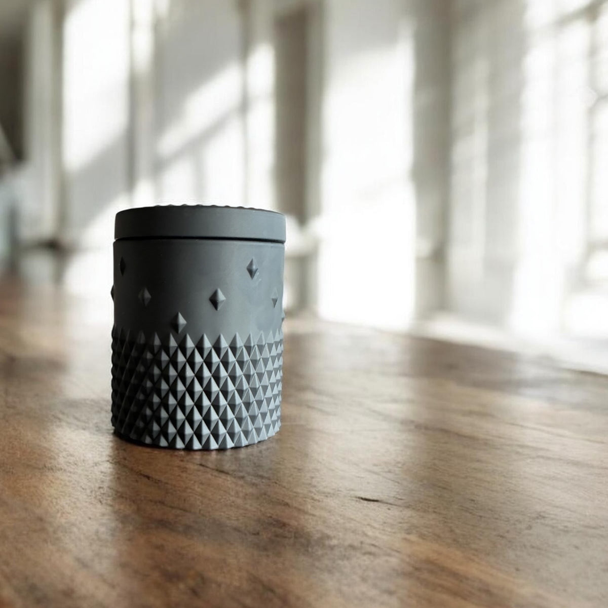 Stud glass jar