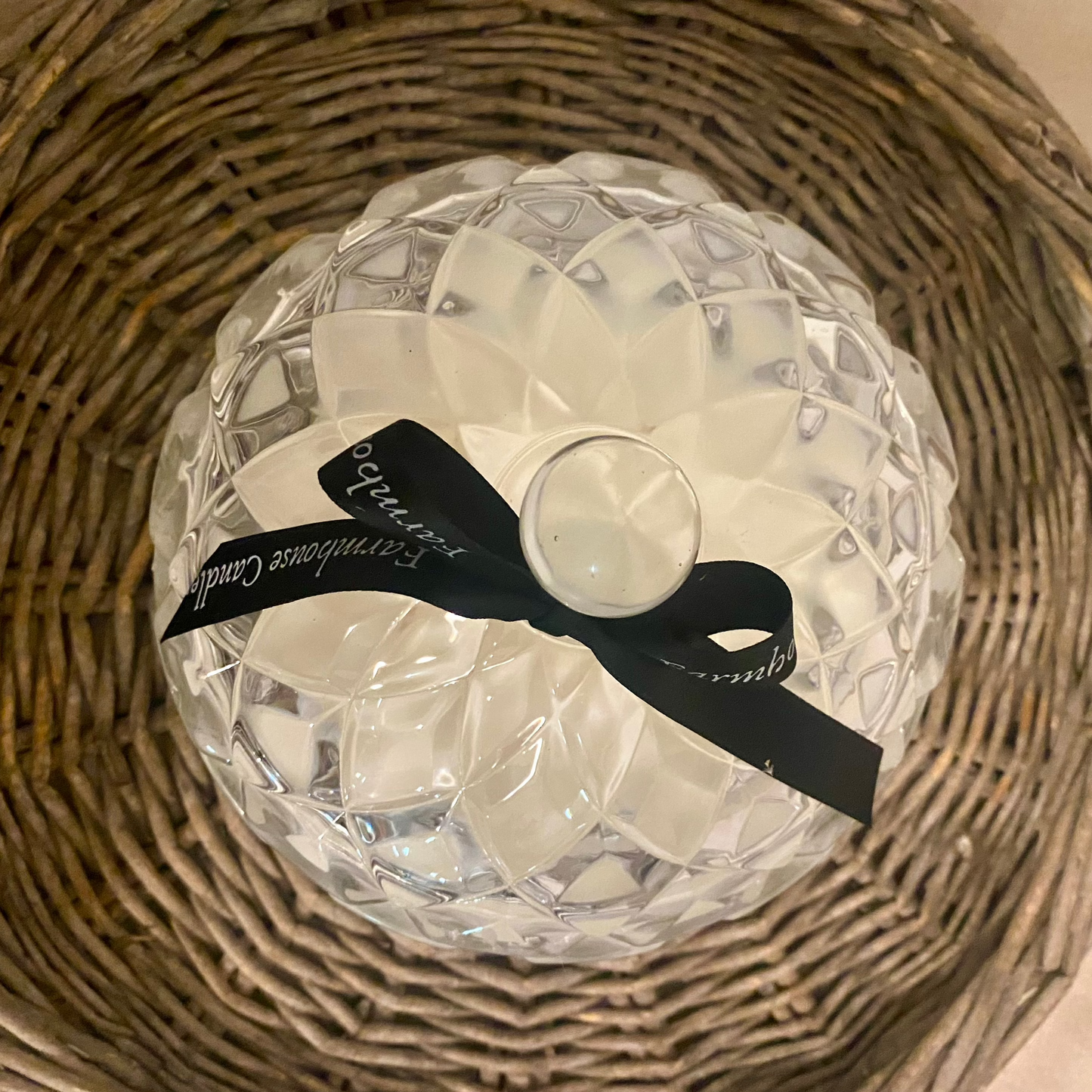 XL Glass Crystal Candle