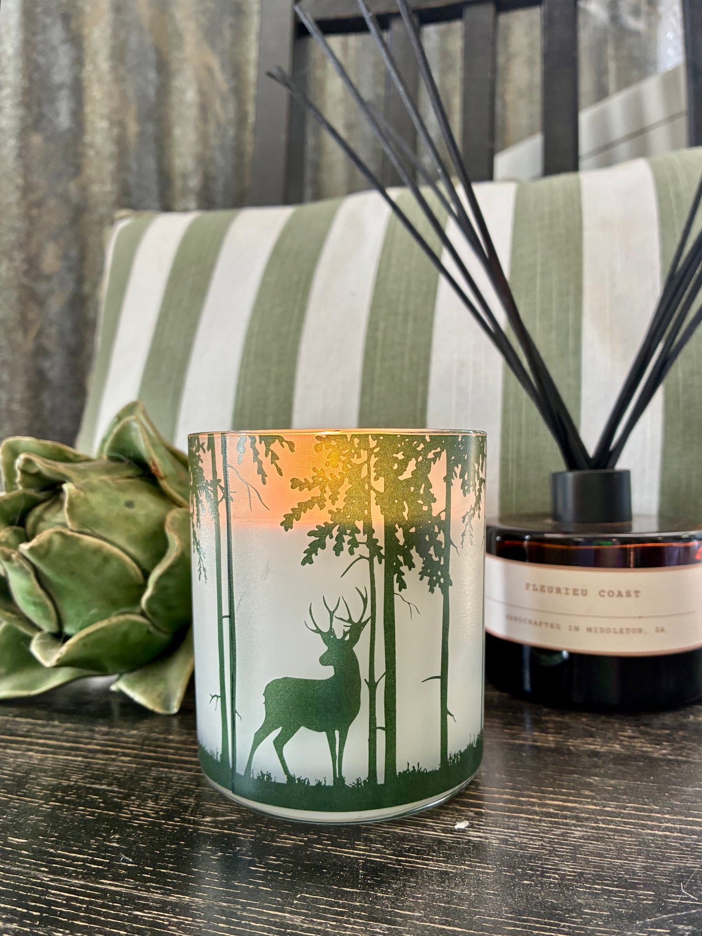 Christmas stag candle