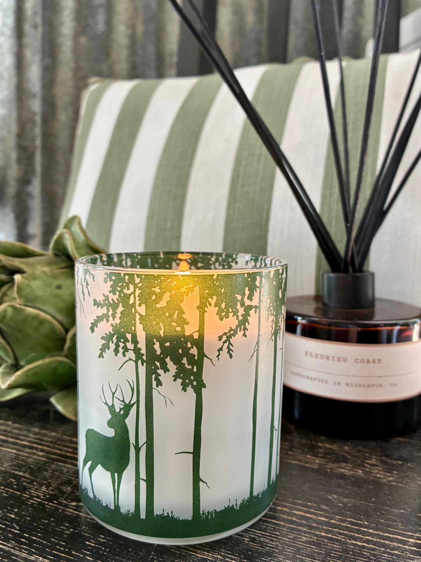 Christmas stag candle
