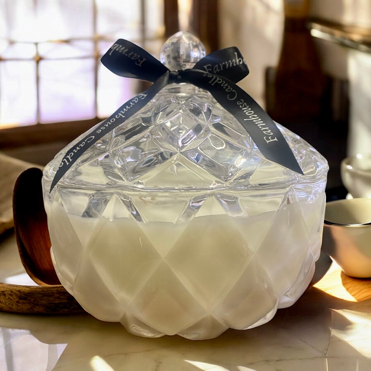 XL Glass Crystal Candle